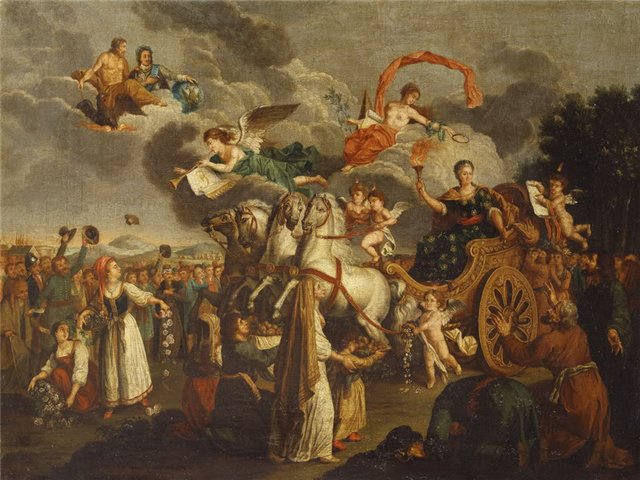 «Екатерина II в Крыму», – эту картину художник Фердинанд де Мейс лично преподнес Екатерине II.